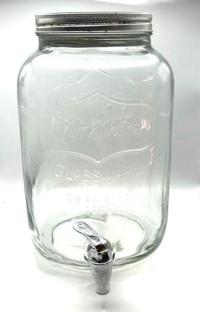 Beverage Dispenser Clear Glass Mason Jar