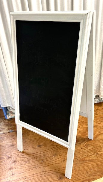 Signage Chalkboard White Two Sided Free Standing
