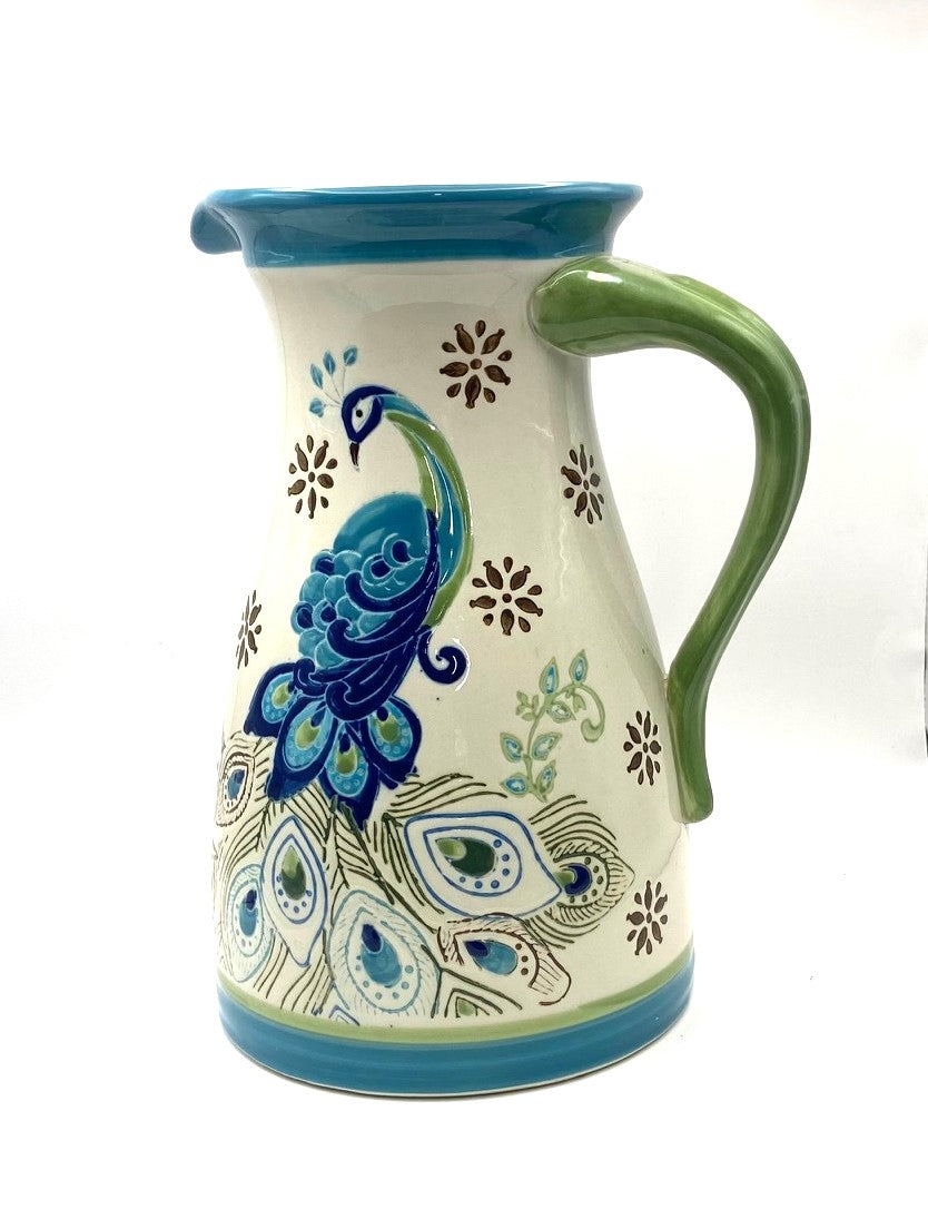 Beverage Pitchers Glass Peacock