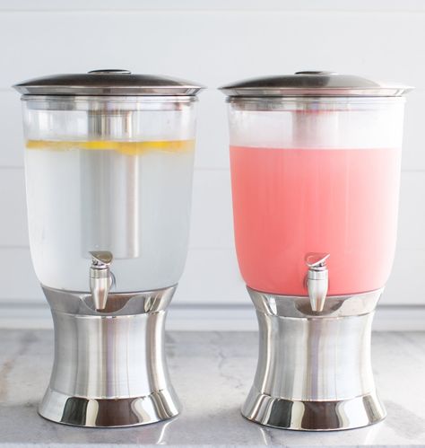 Beverage Dispenser Frontgate Clear Plastic Silver Metal Base