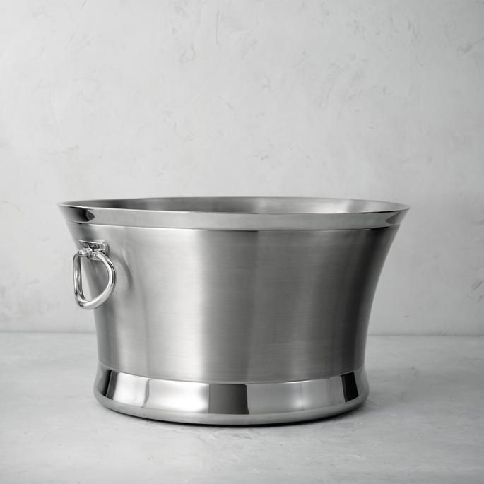 Beverage Tub Frontgate Large Metal Silver
