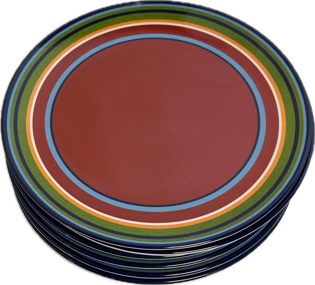 Dinnerware - Melamine Plates - Small Dinner Red Blue