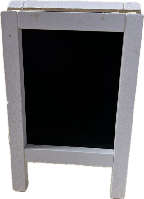 Signage Chalkboard White Tabletop Small