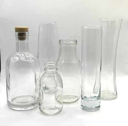 Vase Bud Clear Glass