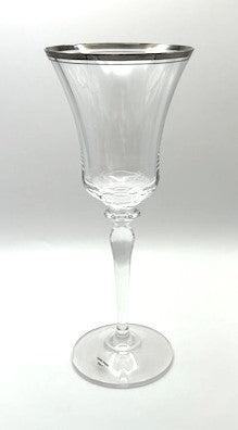 Drinkware Wine Clear Platinum Rim Glass