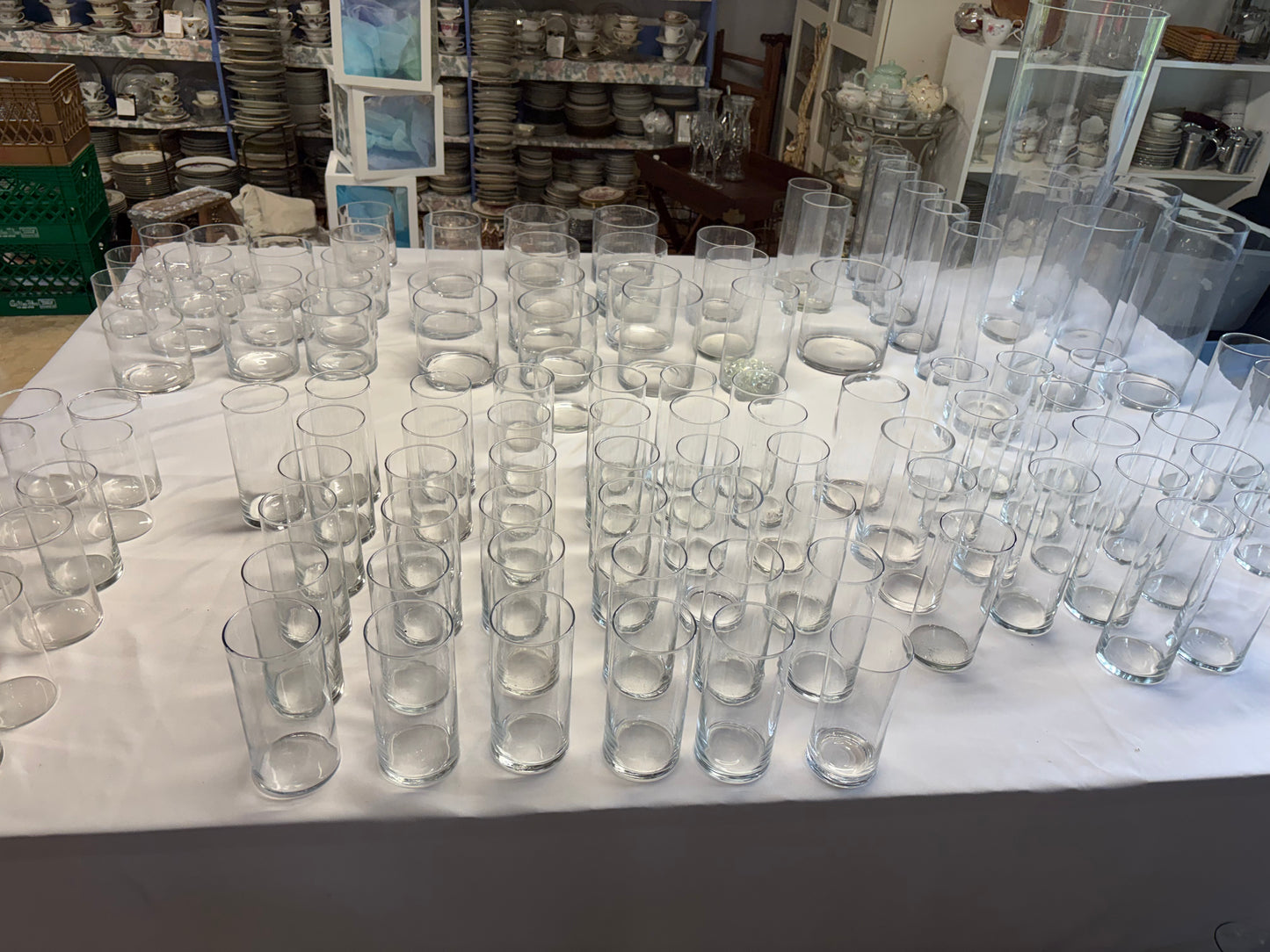 Vases Cylinder Glass Clear