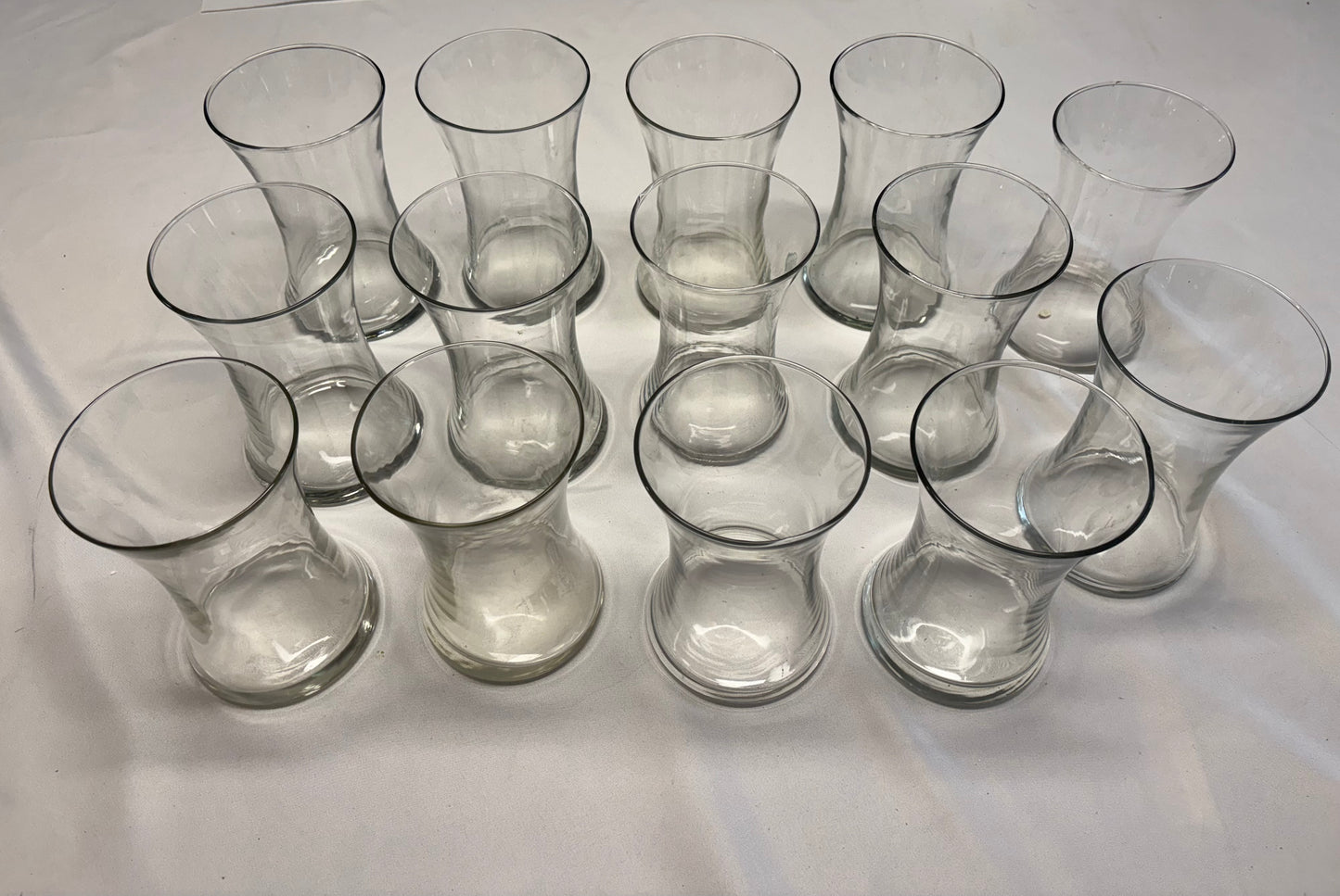 Vases Hourglass Glass Clear
