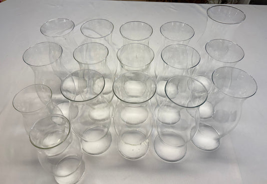 Candle Holders Hurricane Shades Glass Clear