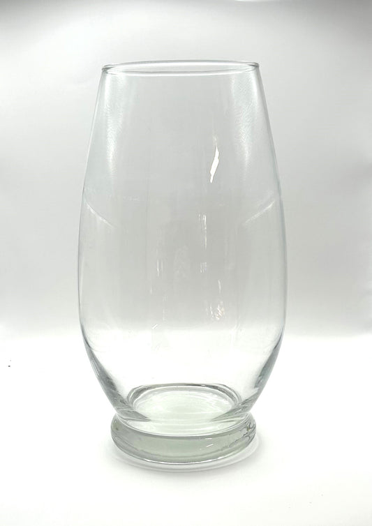 Vase Tapered Clear Glass