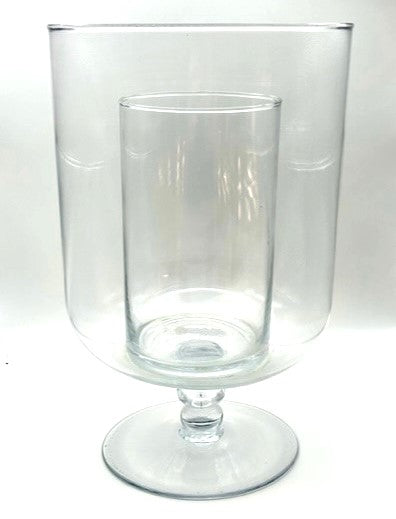 Vase Welled Clear Glass