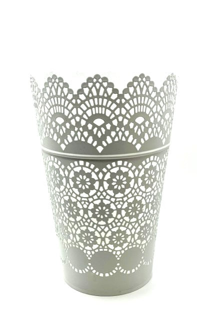 Vase White Metal Filigree