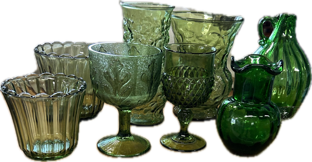 Vases Green Assorted